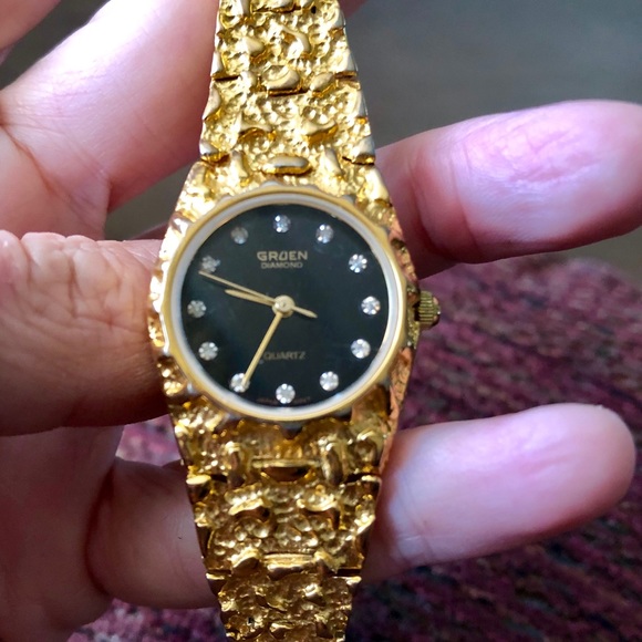 Gruen Diamond Gold Nugget Watch Hot Gold Nugget Watch With